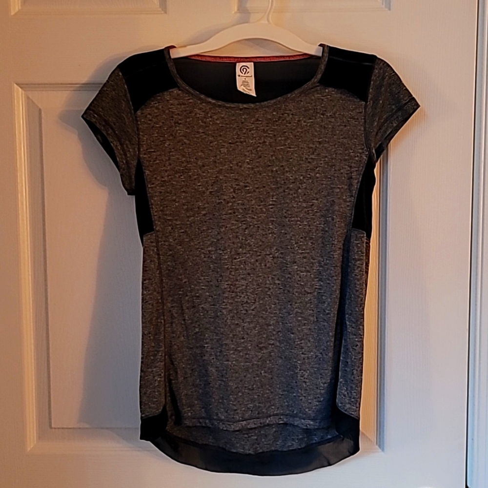 C9 Champion running shirt with mesh details and crisscross open back